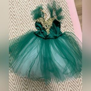 Elegant Green Fairy Costume/Tutu for Kids
